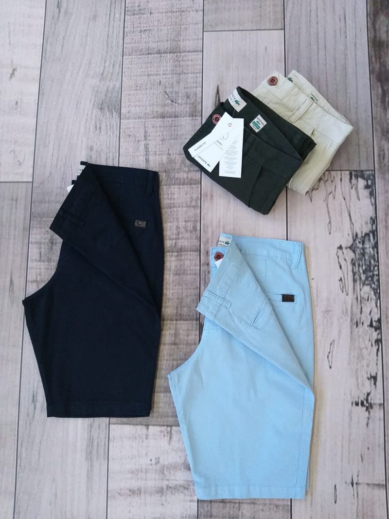 Kit 3 Bermudas Sarja Lacoste Classic Fit